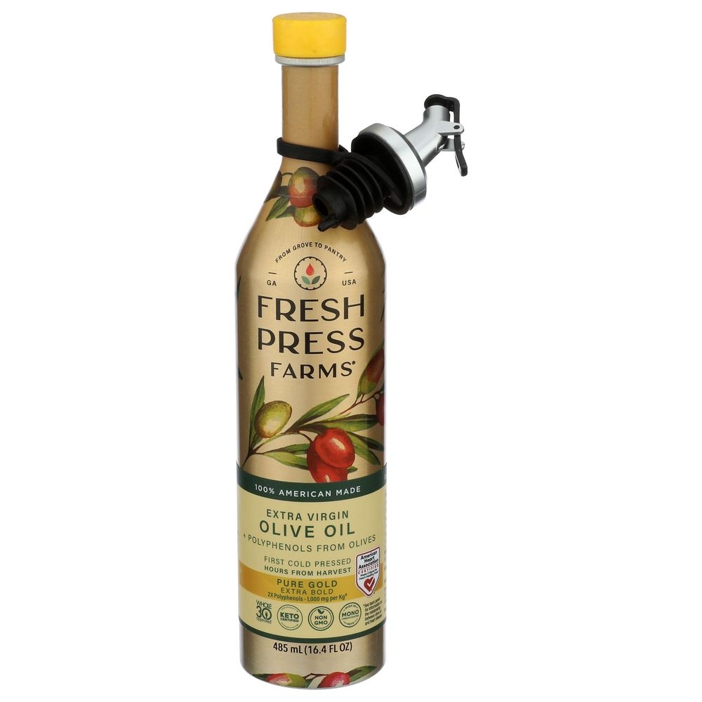Fresh Press Farms Pure Gold Extra Virgin Olive Oil, 16.4 Fluid Ounce -- 6 per case