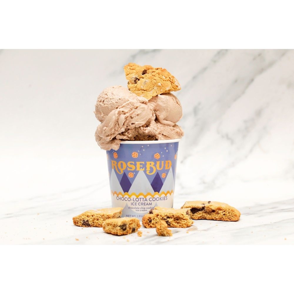 RoseBud Chocolate Cookies Ice Cream, 16 Ounce -- 8 per case