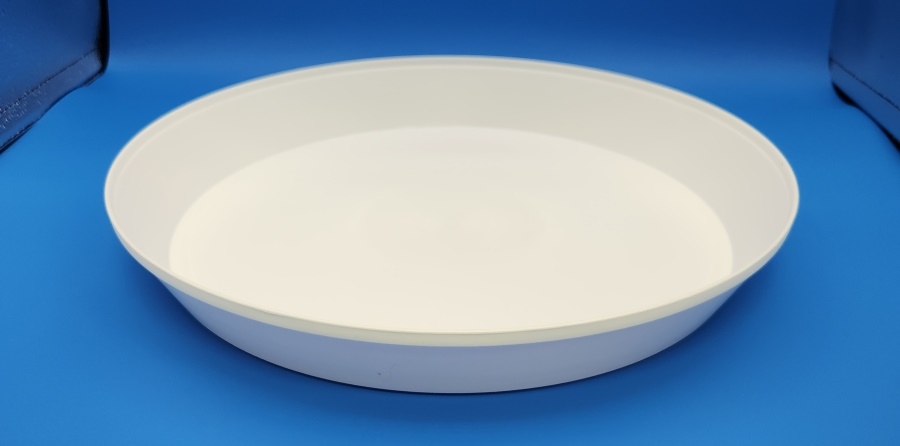 Lesko High Impact Styrene White Round Serving Tray, 13 Inch -- 10 per case