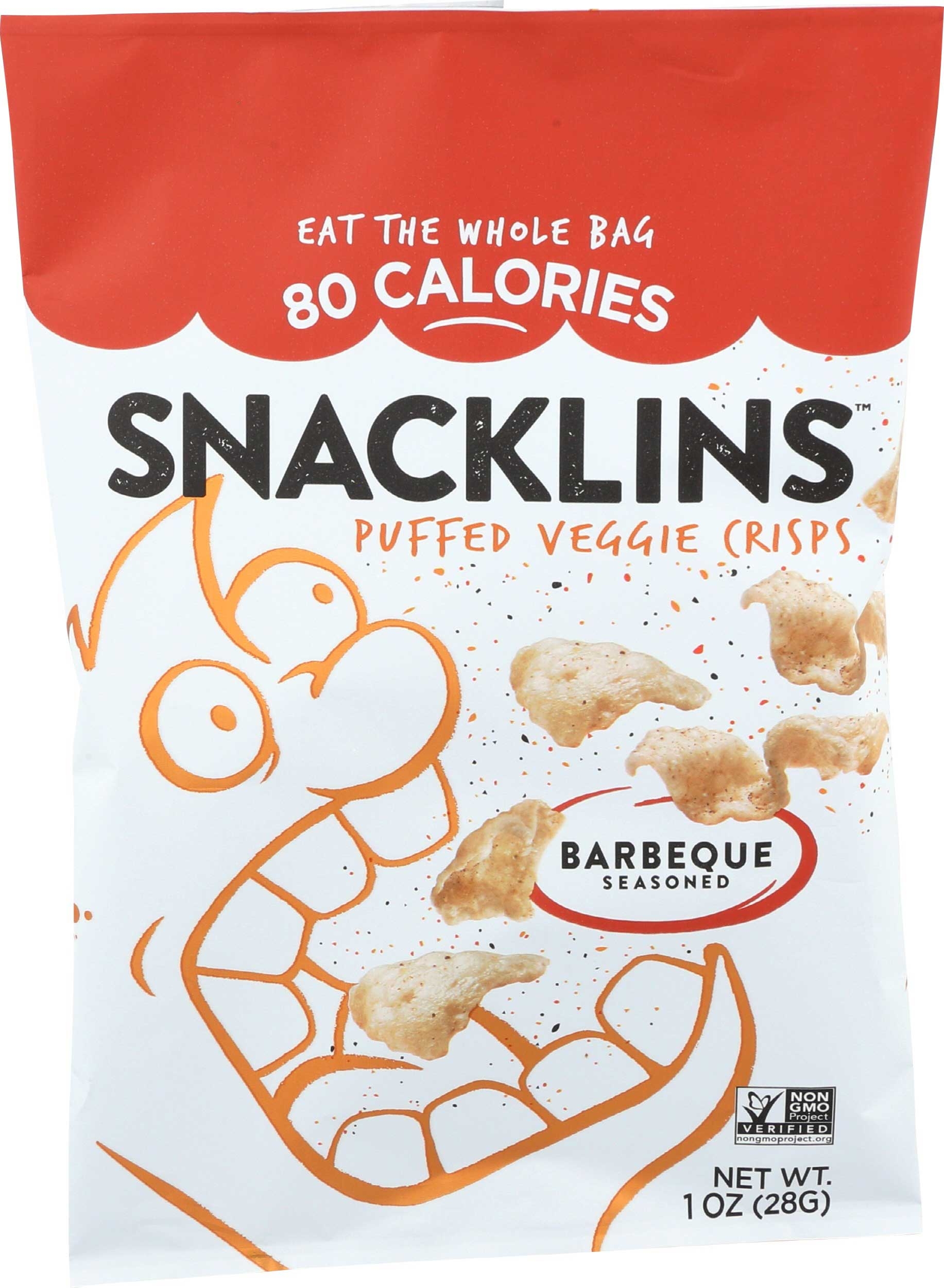 Snacklins Barbecue Seasoned Puffed Veggie Crisp, 1 Ounce -- 12 per case