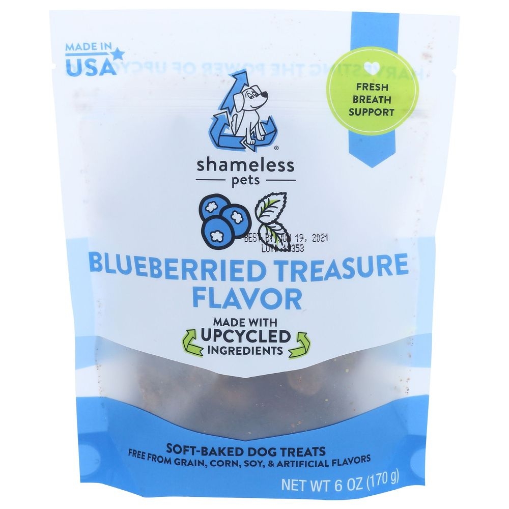 Shameless Pets Blueberried Treasure Flavor Soft-Baked Dog Treats, 6 Ounce -- 6 per case