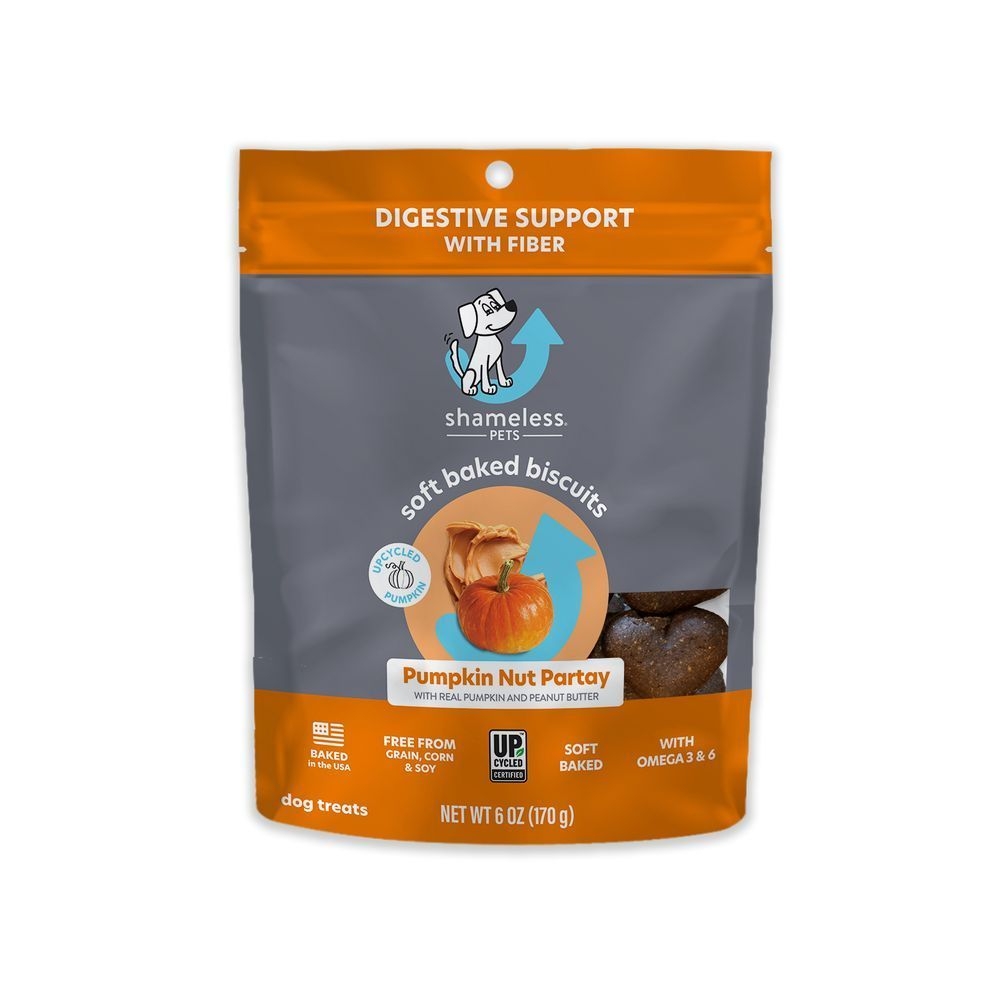 Shameless Pets Pumpkin Nut Partay Soft Baked Dog Treats, 6 Ounce -- 6 per case