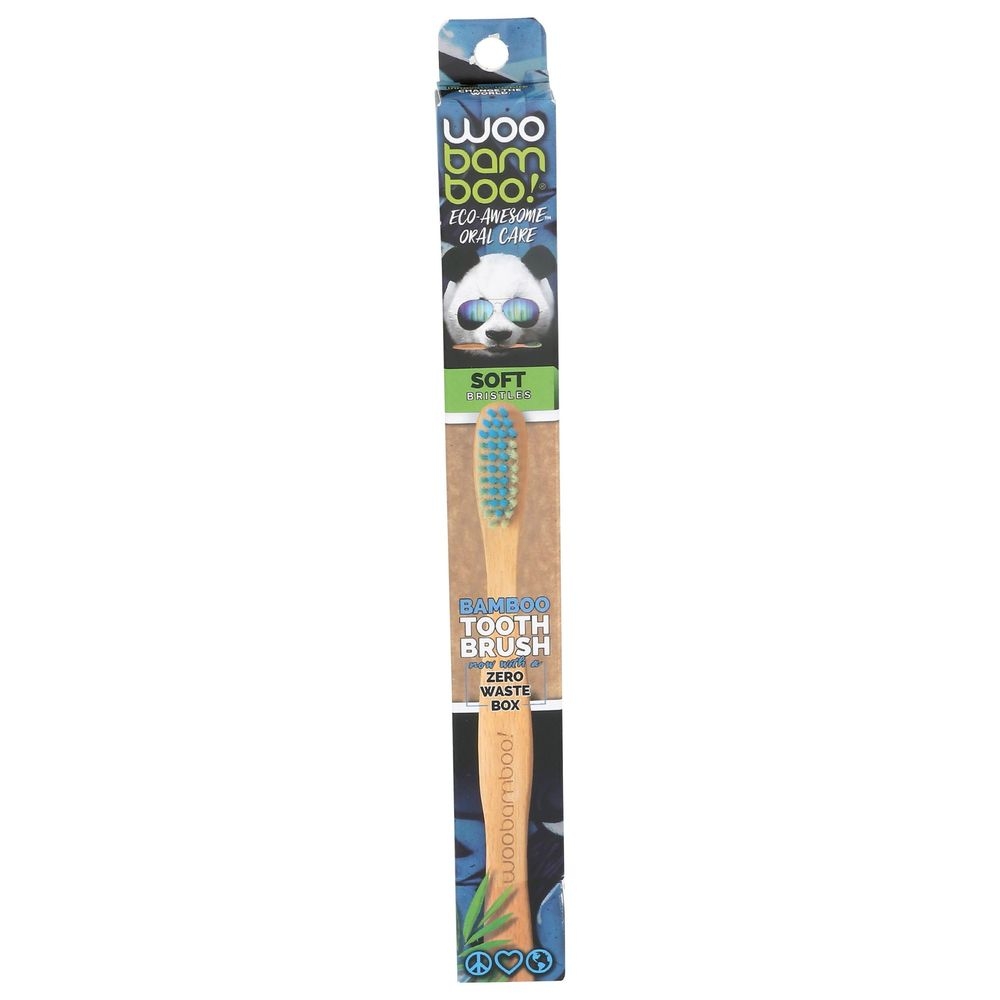 Woobamboo Bamboo Soft Bristles Toothbrush -- 12 per case