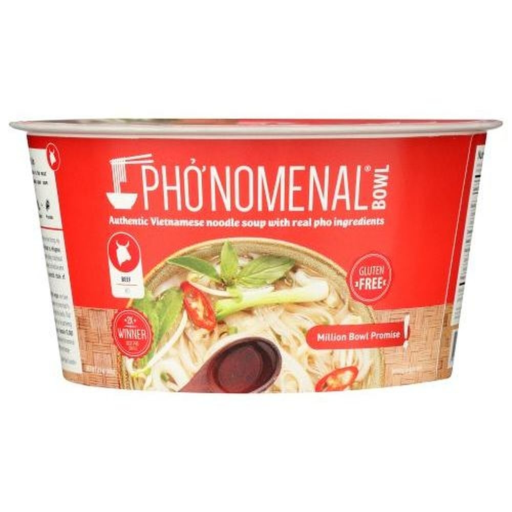 Phonomenal Instant Beef Pho Noodle Soup, 2.5 Ounce Bowl -- 6 per case
