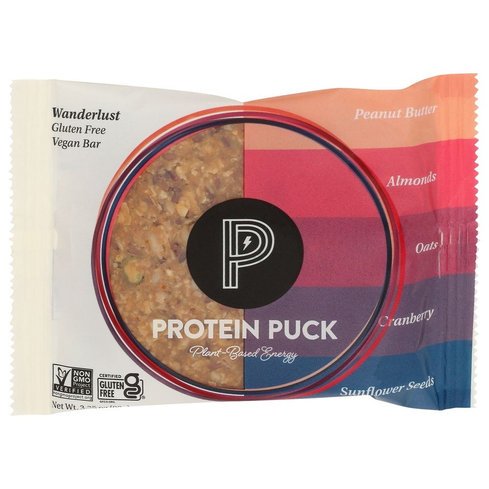 Protein Puck Wanderlust Peanut Butter Almond Cranberry Protein Bar, 3.25 Ounce -- 16 per case