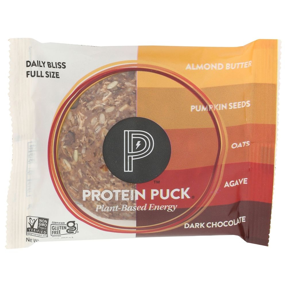 Protein Puck Daily Bliss Almond Chocolate Protein Bar, 3.25 Ounce -- 16 per case
