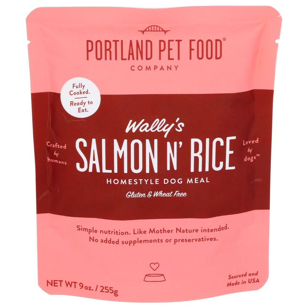 Portland Pet Food Wallys Salmon N Rice Dog Food, 9 Ounce -- 8 per case
