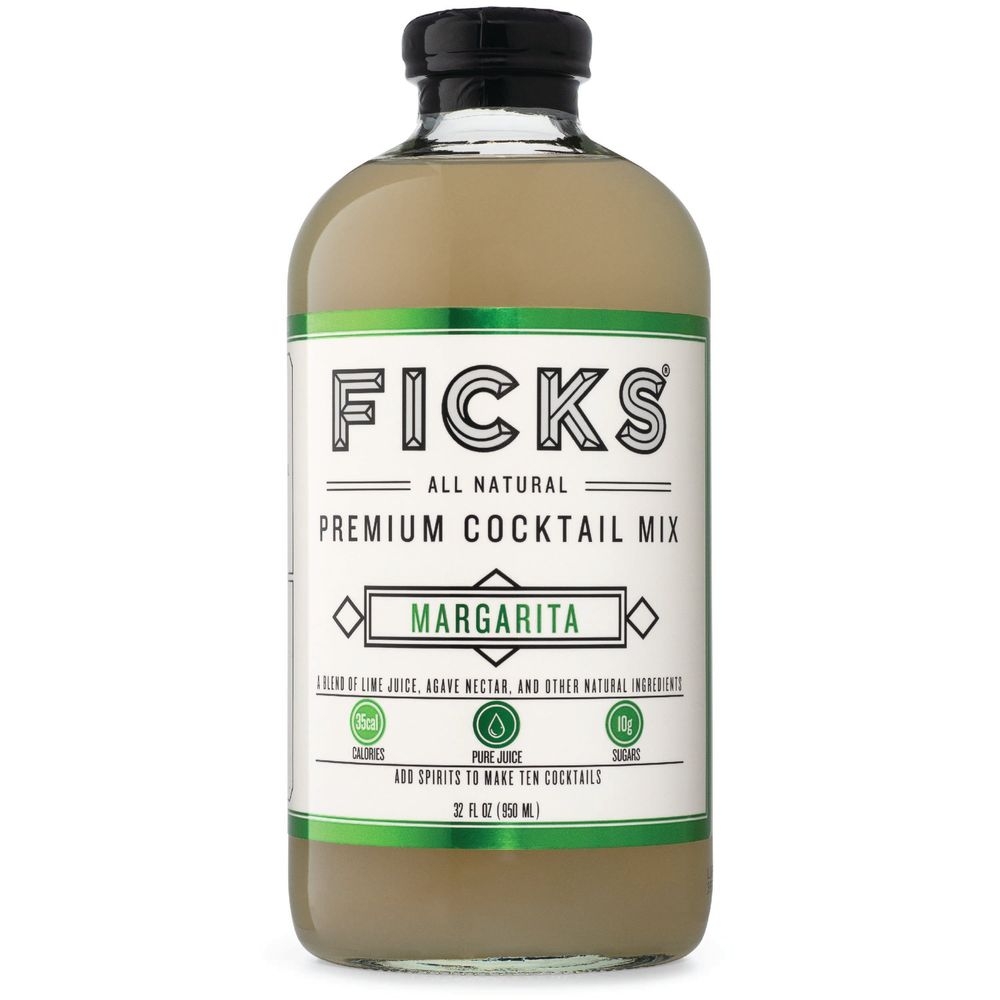 FICKS All Natural Premium Margarita Cocktail Mix, 32 Fluid Ounce -- 6 per case