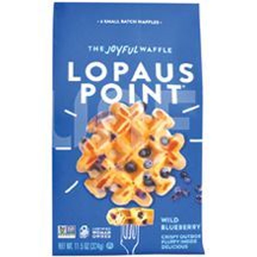 Lopaus Point Wild Blueberry Waffles, 11.5 Ounce -- 6 per case.