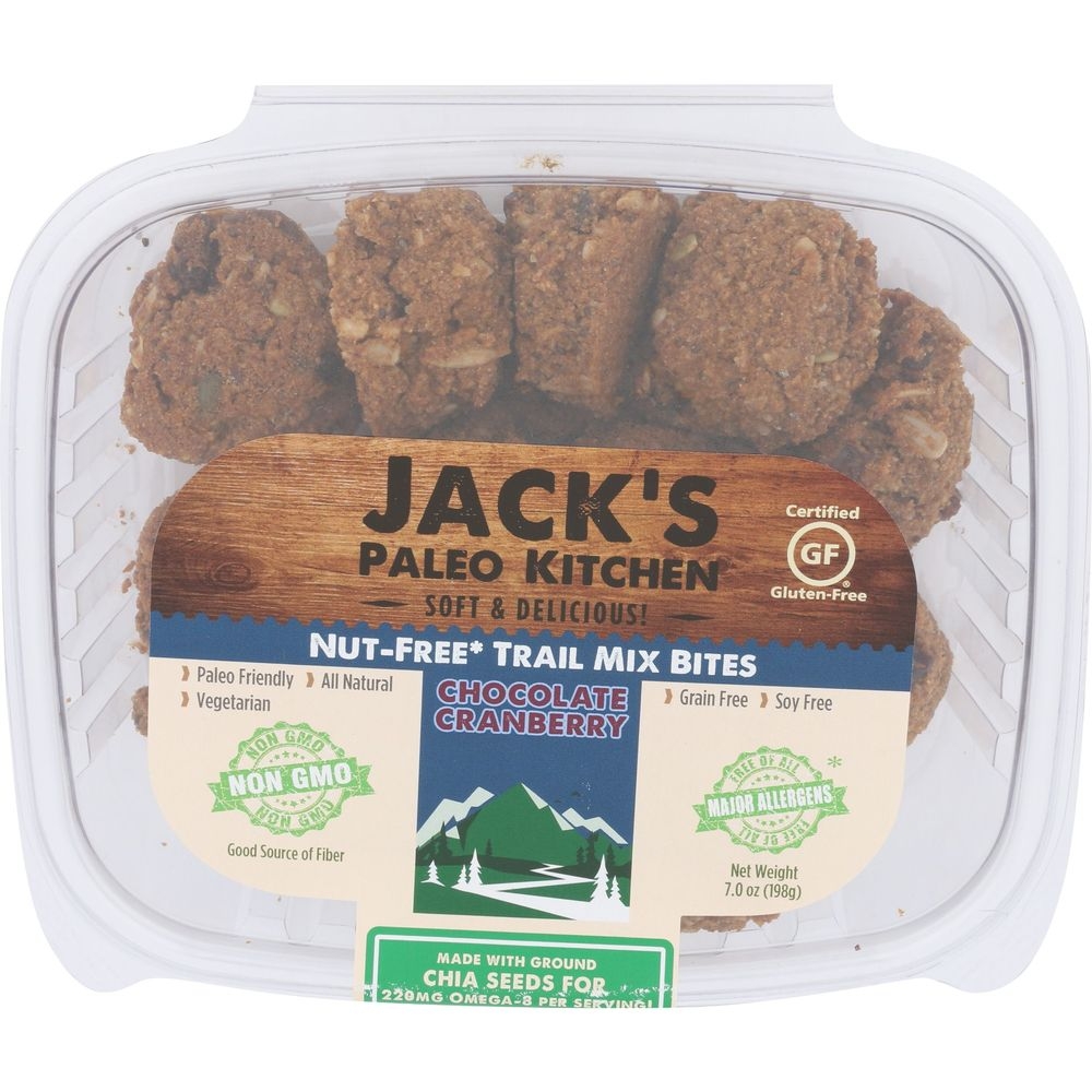Jacks Paleo Kitchen Chocolate Cranberry Trail Mix Bites, 7 Ounce -- 6 per case
