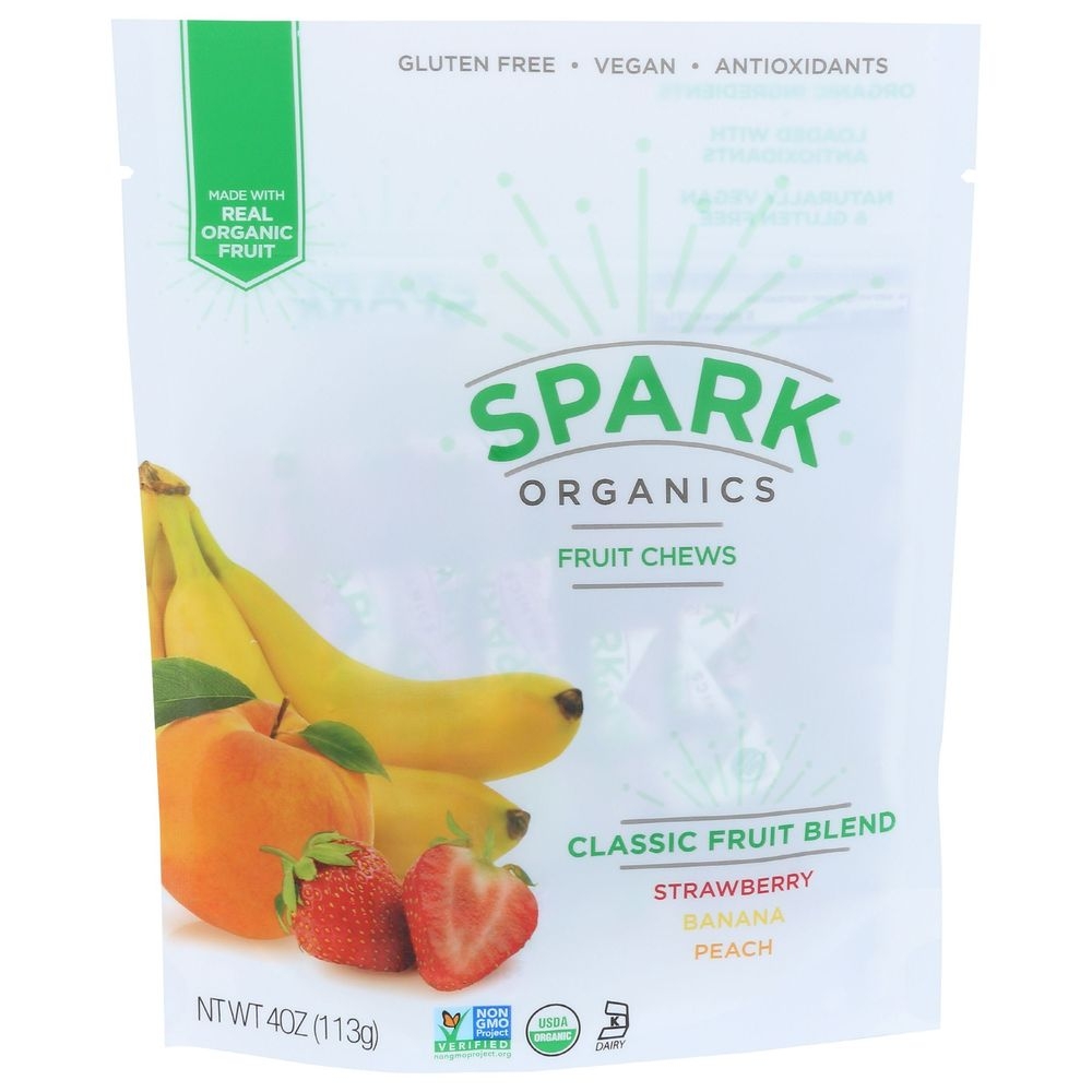 Spark Organics Classic Fruit Blend Fruit Chews, 4 Ounce -- 16 per case