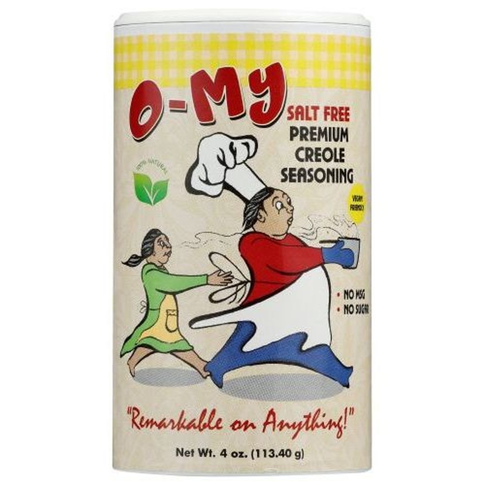 O-My Salt Free Premium Creole Seasoning, 4 Ounce -- 12 per case