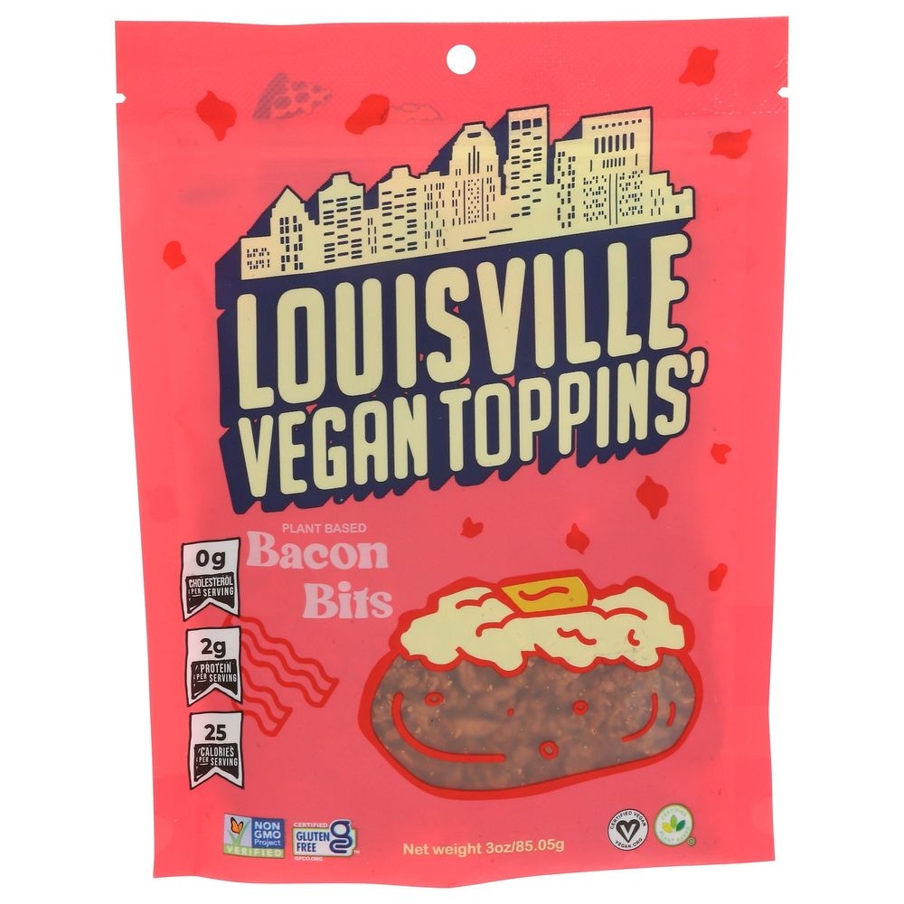 Louisville Vegan Jerky Toppins Plant Based Bacon Bits, 3 Ounce -- 10 per case