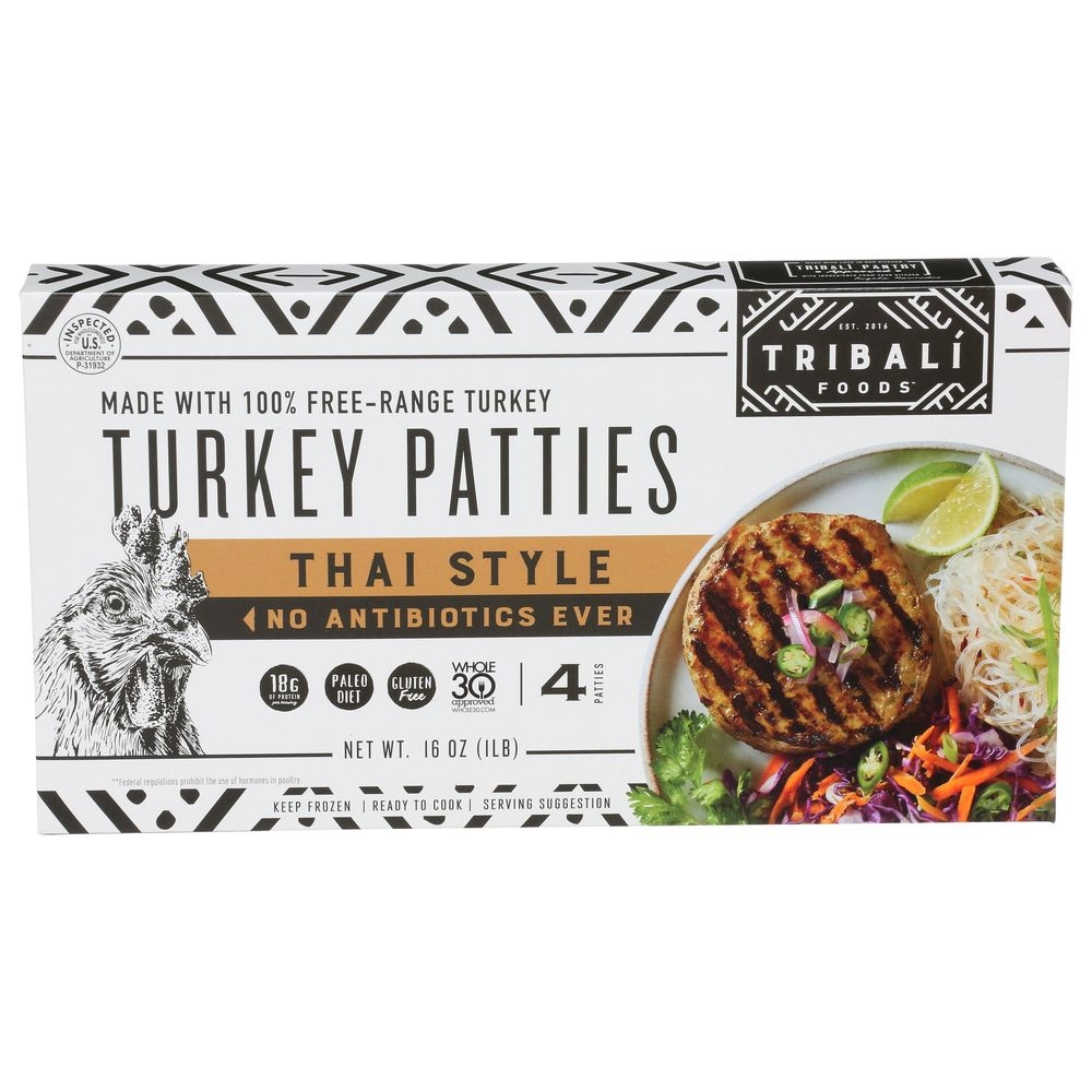 Tribali Thai Style Turkey Patty, 4 count -- 12 per case
