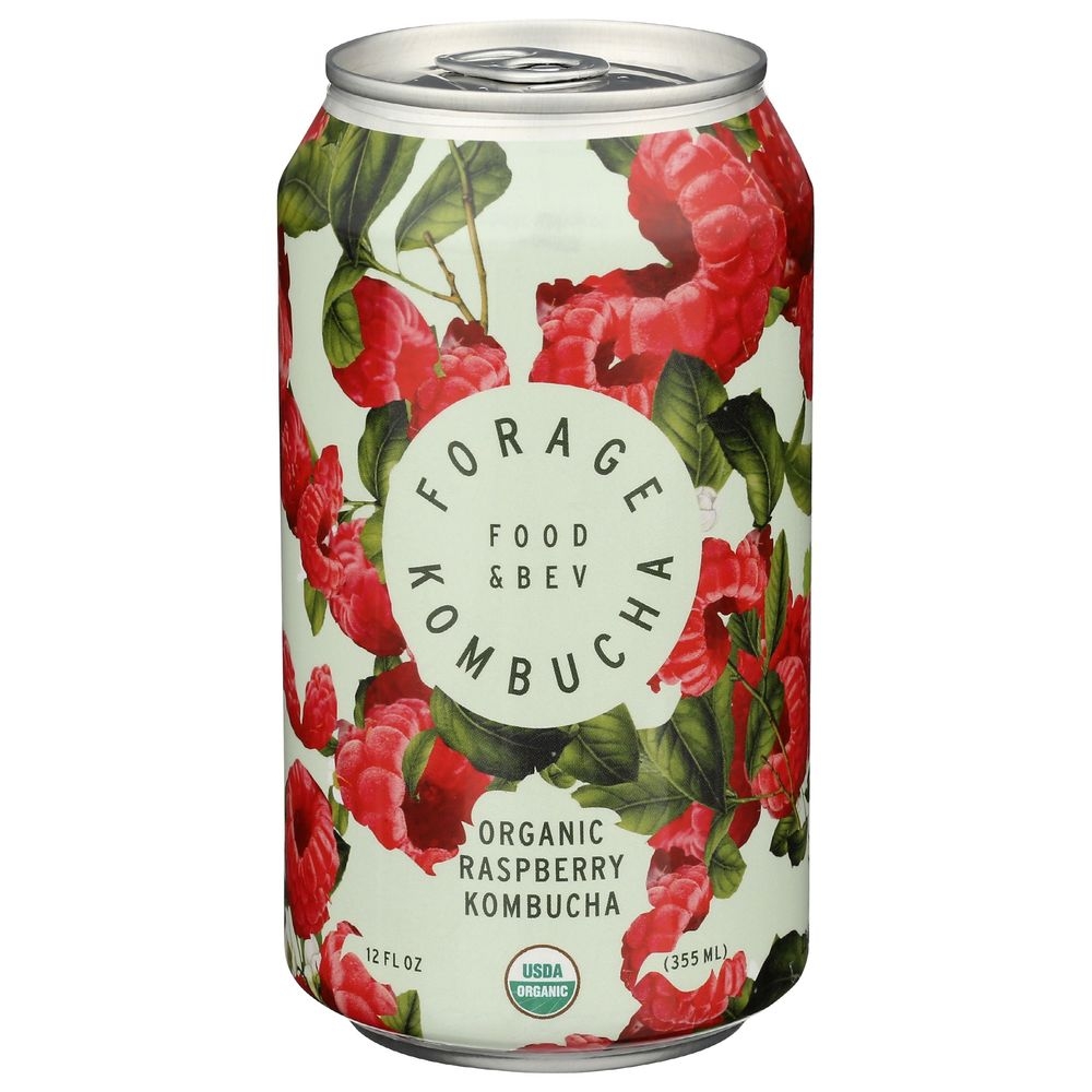 Forage Organic Raspberry Kombucha, 12 Fluid Ounce -- 12 per case
