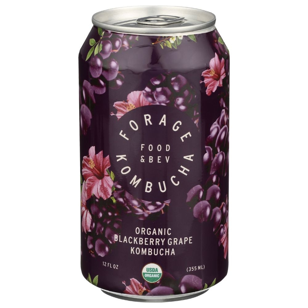 Forage Organic Blackberry Grape Kombucha, 12 Fluid Ounce -- 12 per case