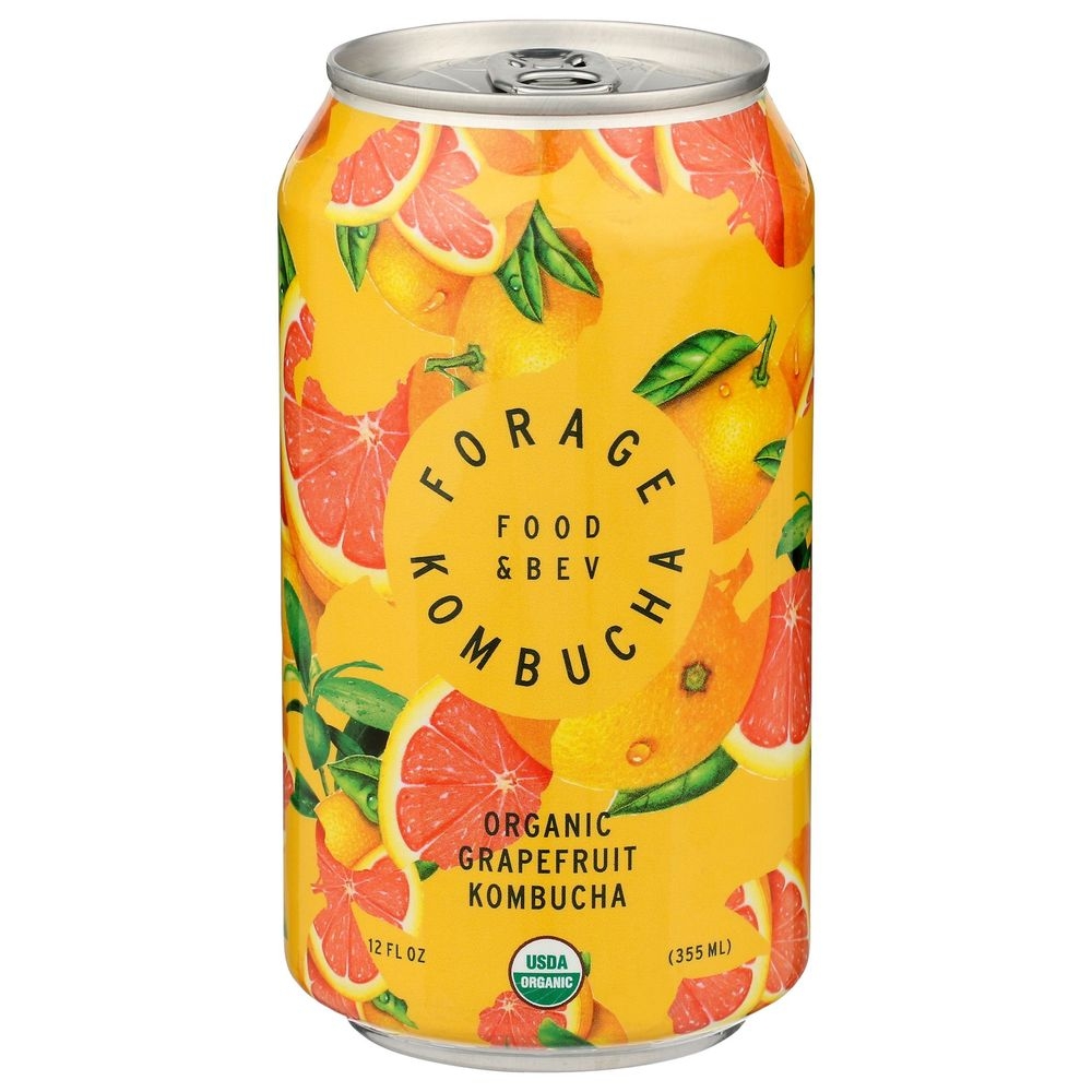 Forage Organic Grapefruit Kombucha, 12 Fluid Ounce -- 12 per case.