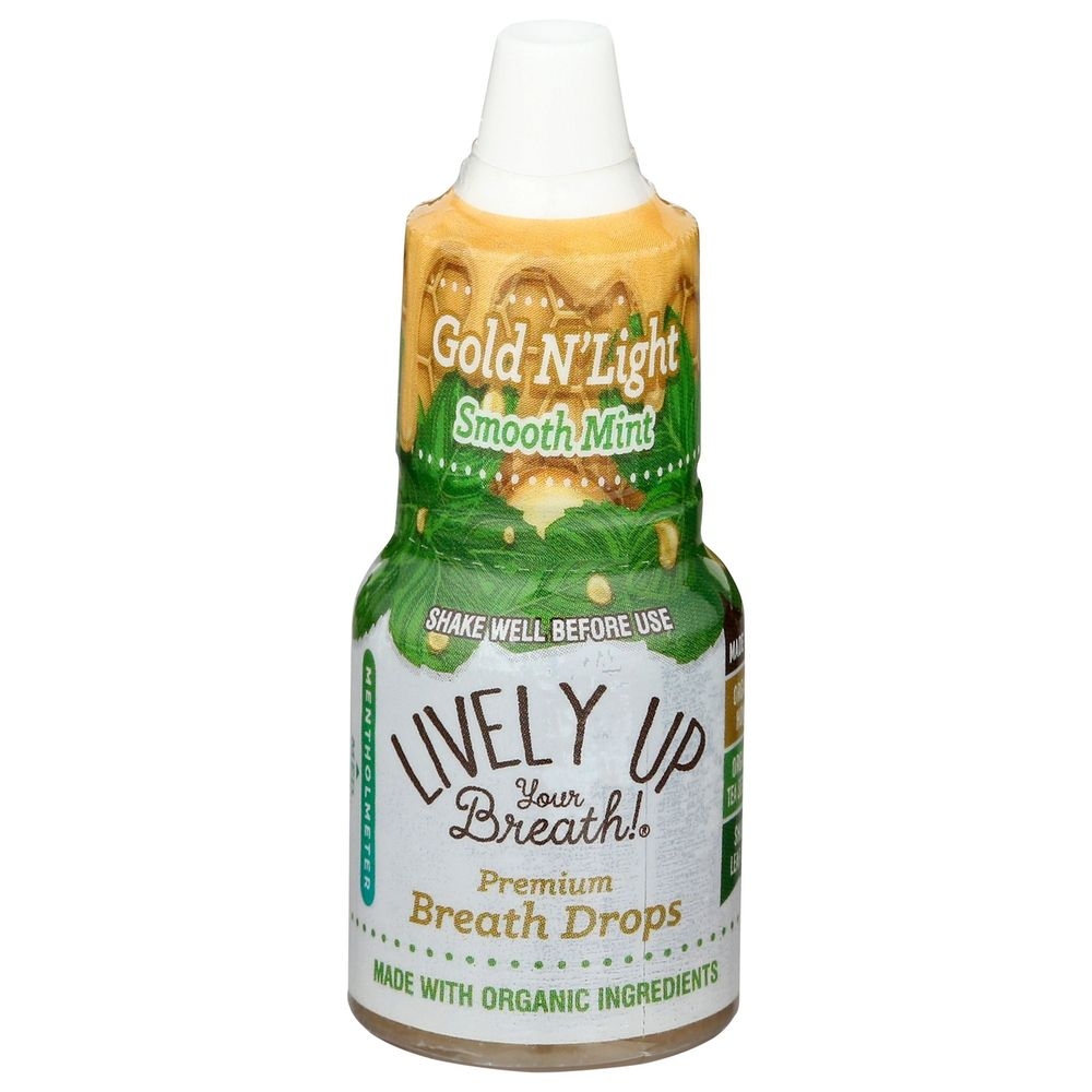 Lively Up Your Breath Gold N Light Smooth Mint Premium Breath Drops, 0.27 Fluid Ounce -- 12 per case