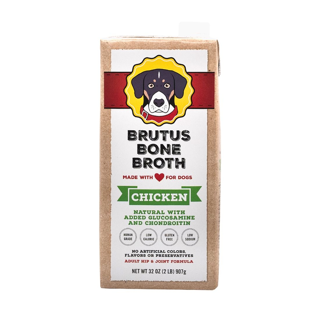 Brutus Chicken Flavor Bone Broth for Dog, 32 Ounce -- 6 per case.