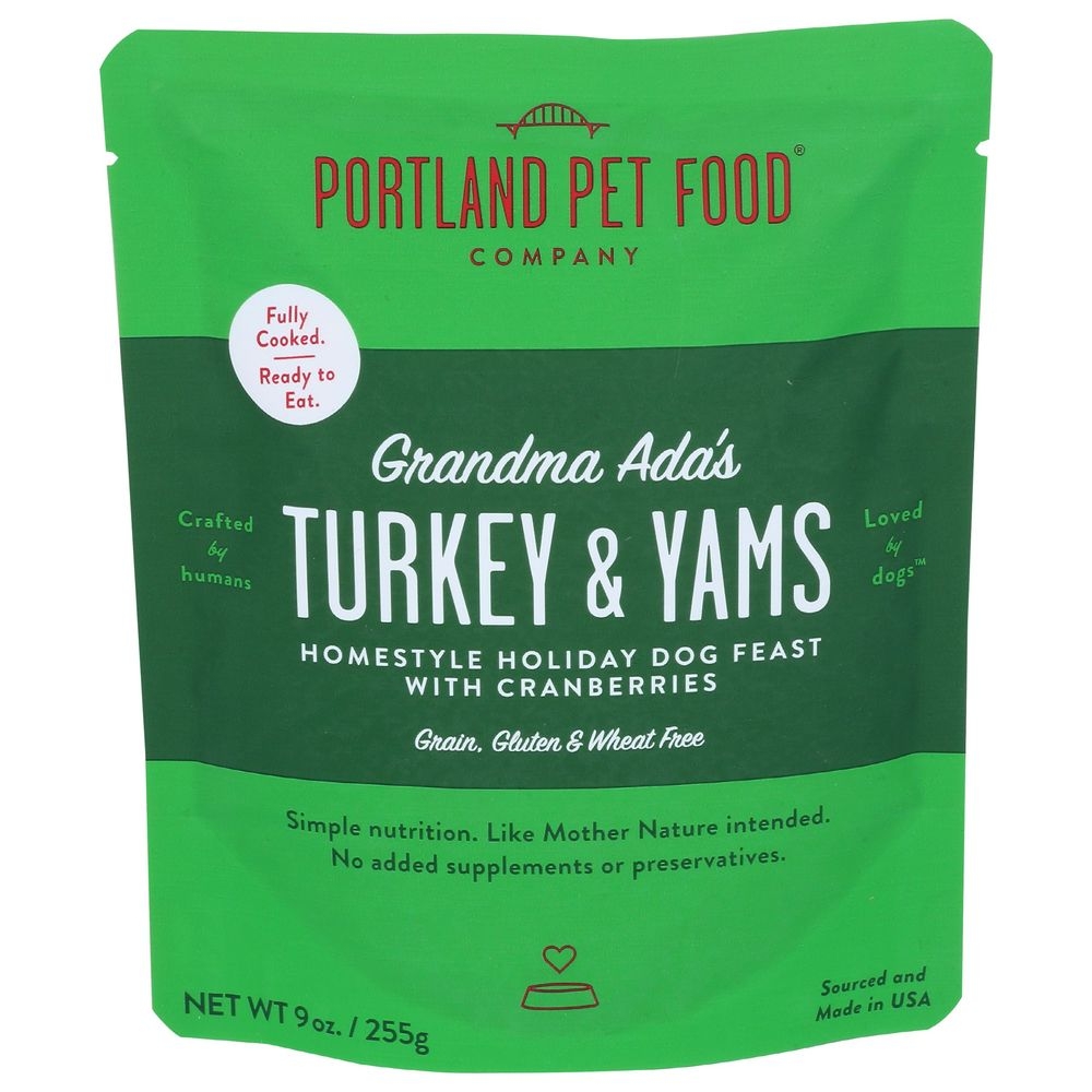 Portland Pet Food Turkey and Yams Homestyle Dog Meal, 9 Ounce -- 8 per case