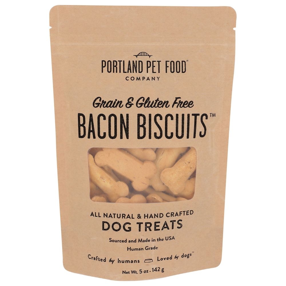 Portland Pet Food Bacon Biscuit for Dog, 5 Ounce -- 6 per case