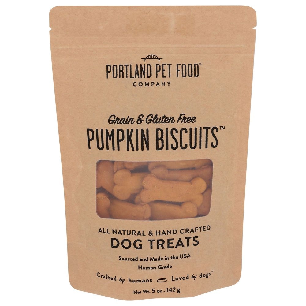 Portland Pet Food Pumpkin Biscuits Dog Treats, 5 Ounce -- 6 per case
