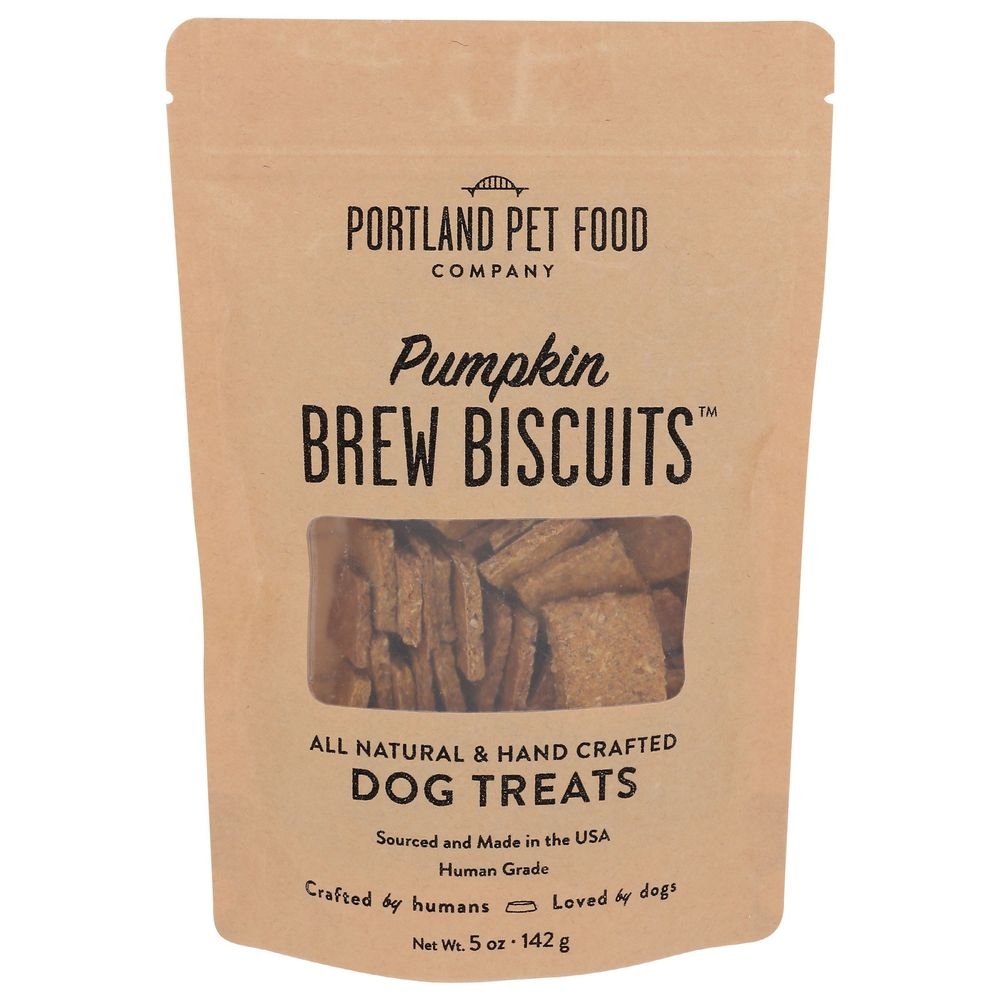 Portland Pet Food Pumpkin Brew Biscuits Dog Treats, 5 Ounce -- 6 per case