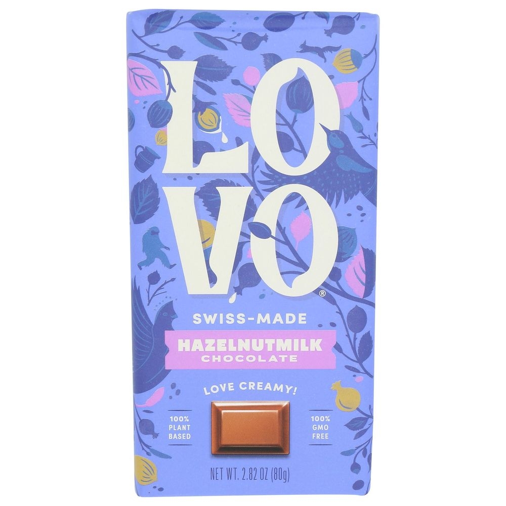 Lovo Hazelnutmilk Chocolate Bar, 2.82 Ounce -- 12 per case