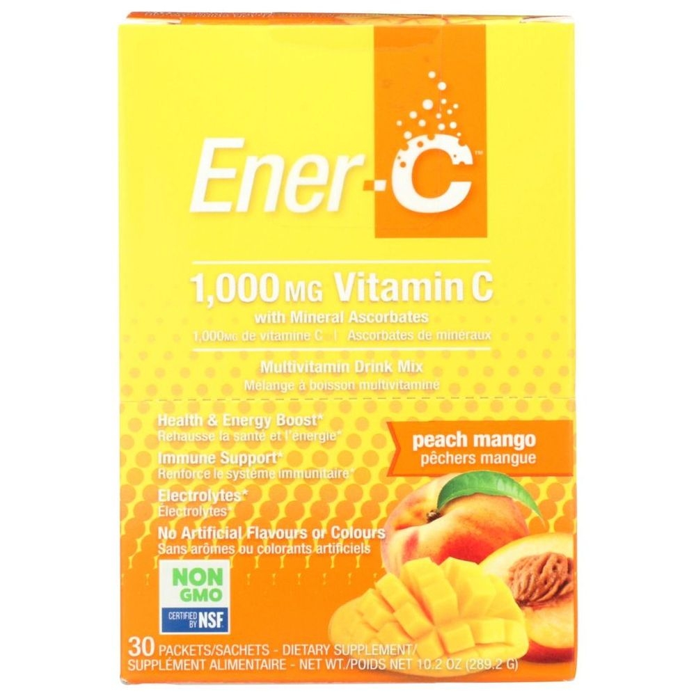 Ener C Peach Mango Multivitamin Drink Mix, 30 count