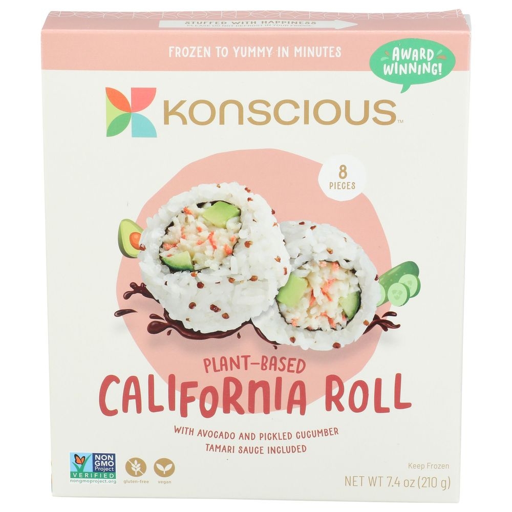 Konscious Plant Based California Roll, 7.4 Ounce -- 8 per case
