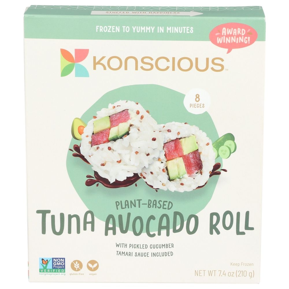 Konscious Plant Based Tuna Avocado Roll, 7.4 Ounce -- 8 per case