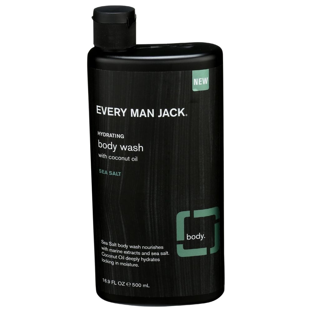 Every Man Jack Sea Salt Hydrating Body Wash, 16.9 Fluid Ounce