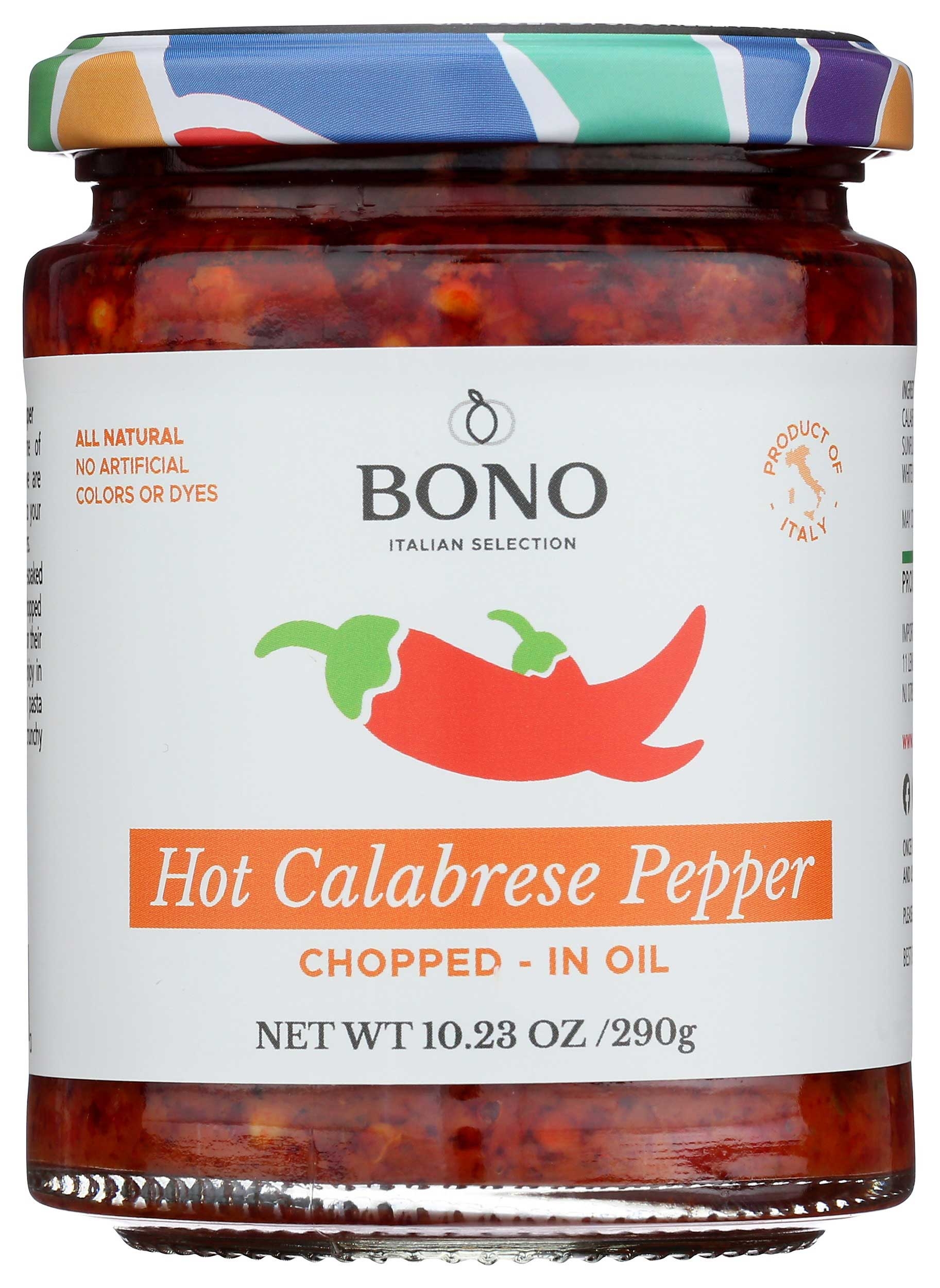 Bono Chopped Hot Calabrese Pepper, 10.23 Ounce -- 6 per case