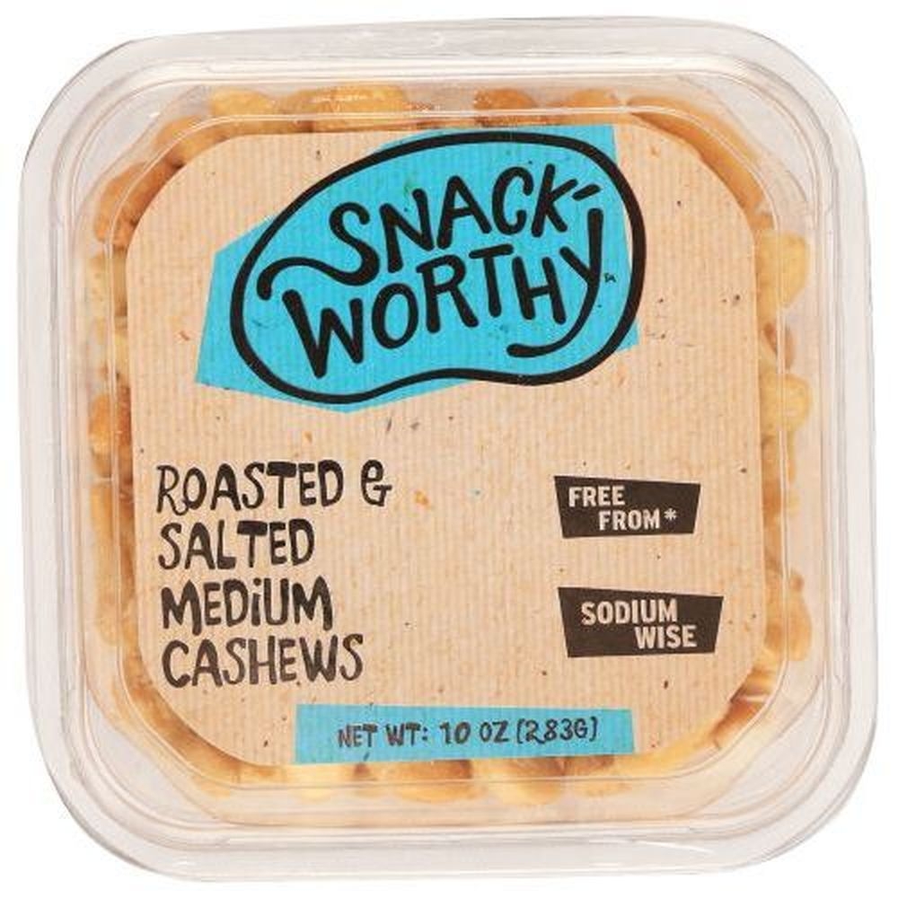 Snackworthy Roasted and Salted Medium Cashew, 10 Ounce -- 12 per case