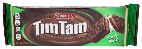 Arnotts Tim Tam Dark Mint Biscuit, 5.8 Ounce --12 per case