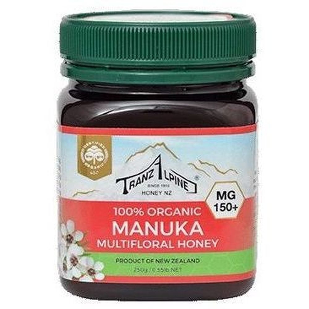 Tranzalpine Organic Multifloral MG150+ Manuka Honey, 8.8 Ounce