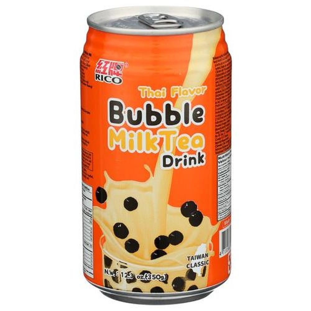 Rico Thai Flavor Bubble Milk Tea Drink, 12.3 Fluid Ounce -- 12 per case