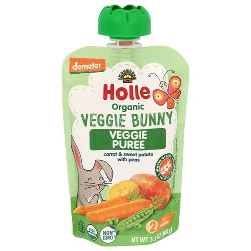 Holle Organic Veggie Bunny Veggie Puree Baby Food, 3.5 Ounce -- 12 per case