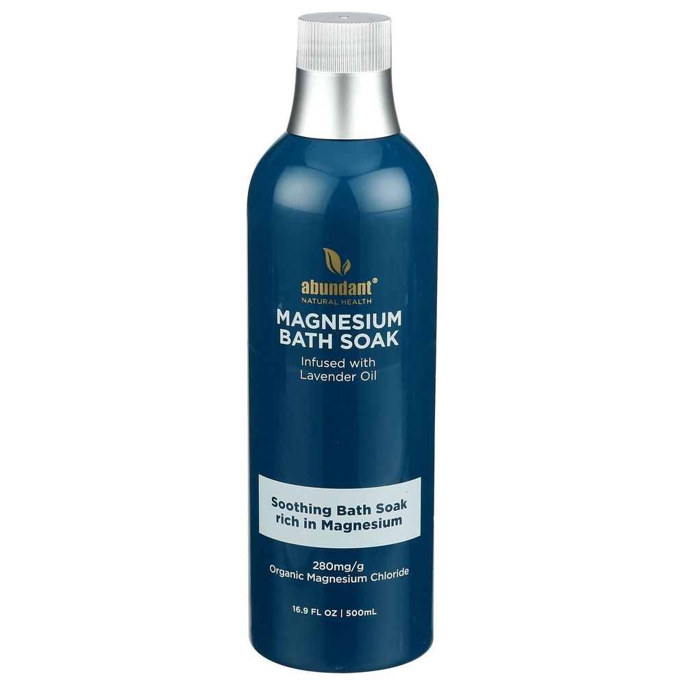 Abundant Natural Health Magnesium Bath Soak Infused with Lavender Oil, 16.9 Fluid Ounce