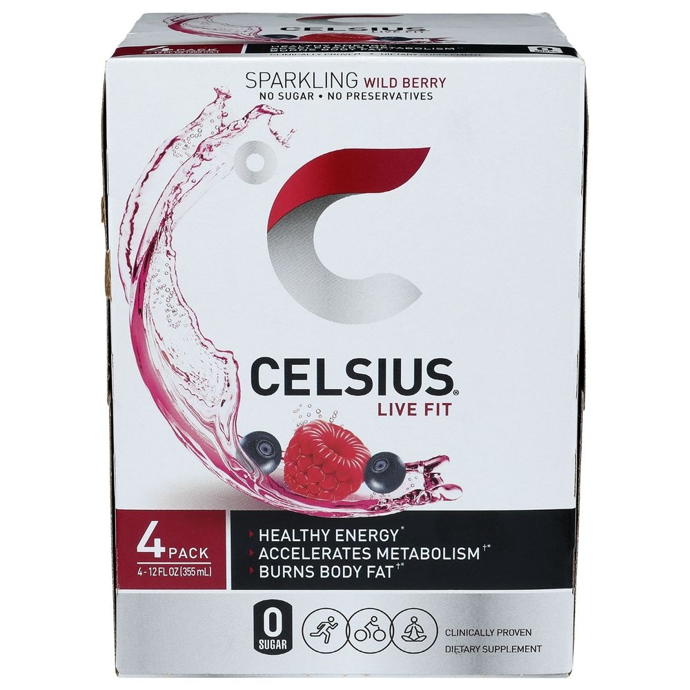 Celsius Originals Wild Berry Sparkling Beverage, 48 Fluid Ounce -- 6 per case