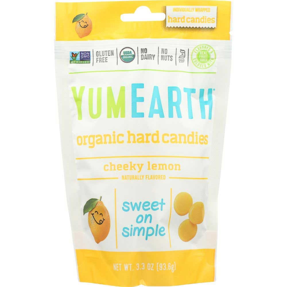 Yummyearth Organic Cheeky Lemon Drop, 3.3 Ounce -- 6 per case.