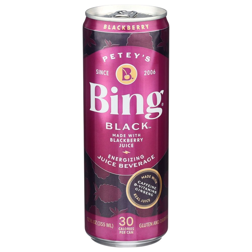 Bing Black Energy Juice Beverage, 12 Fluid Ounce -- 12 per case