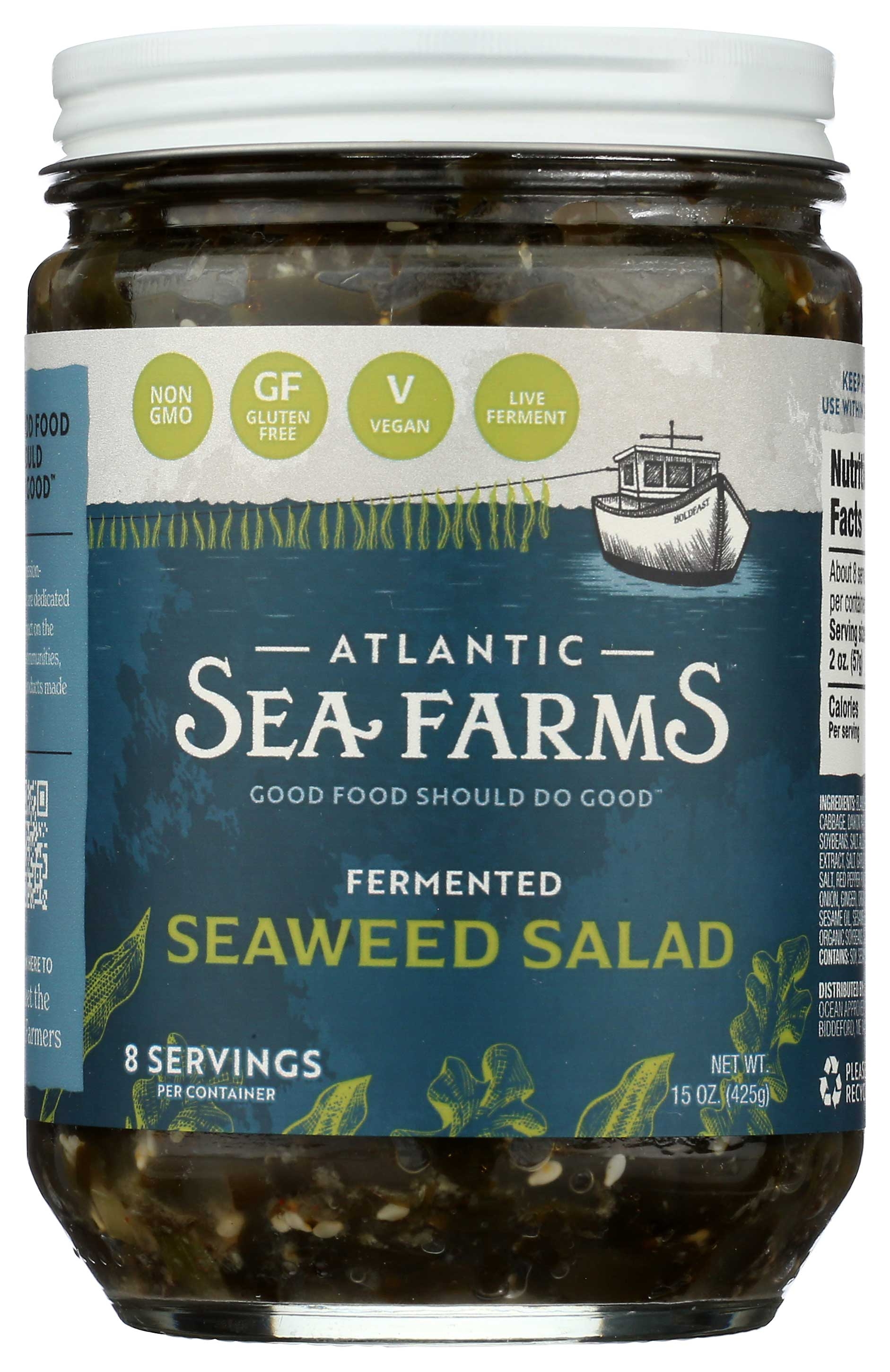 Atlantic Sea Farms Fermented Seaweed Salad, 15 Ounce -- 6 per case