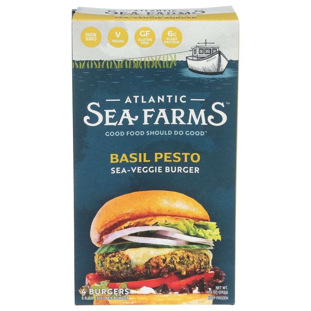 Atlantic Sea Farms Basil Pesto Sea Veggie Burger, 2.5 Ounce -- 24 per case.