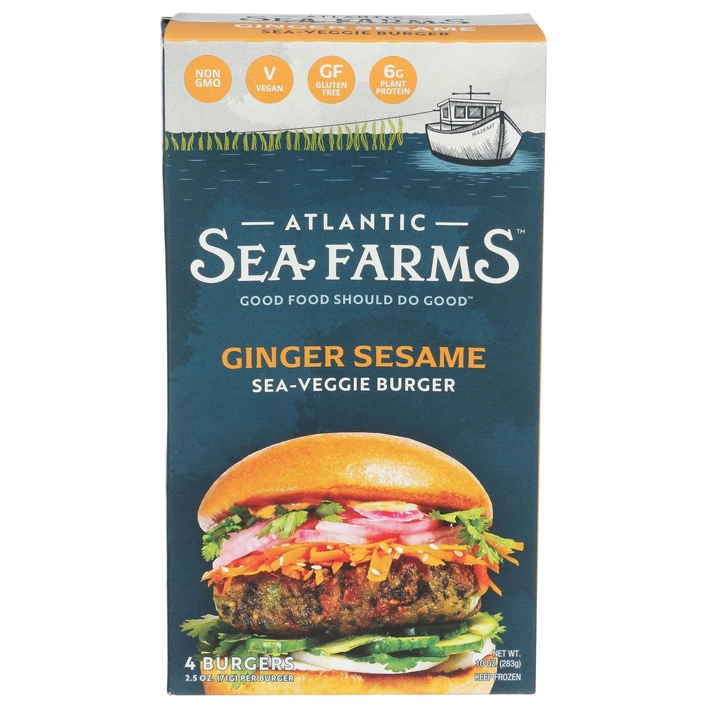 Atlantic Sea Farms Ginger Sesame Sea Veggie Burger, 2.5 Ounce -- 24 per case.