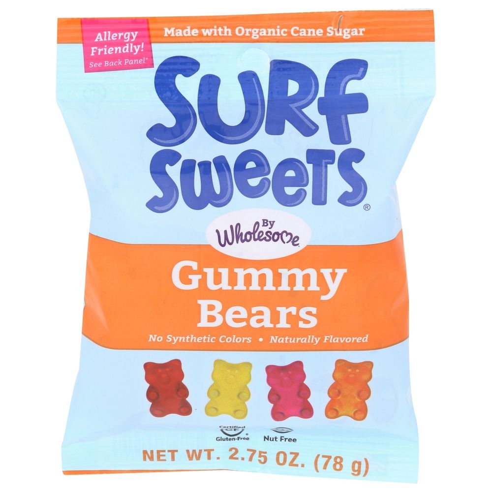 Surf Sweets 90 Organic Org Gummy Bear, 2.75 Ounce -- 12 per case