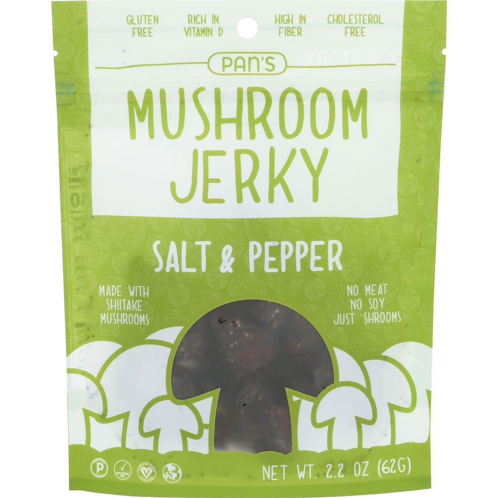Pans Salt and Pepper Mushroom Jerky, 2.2 Ounce -- 6 per case