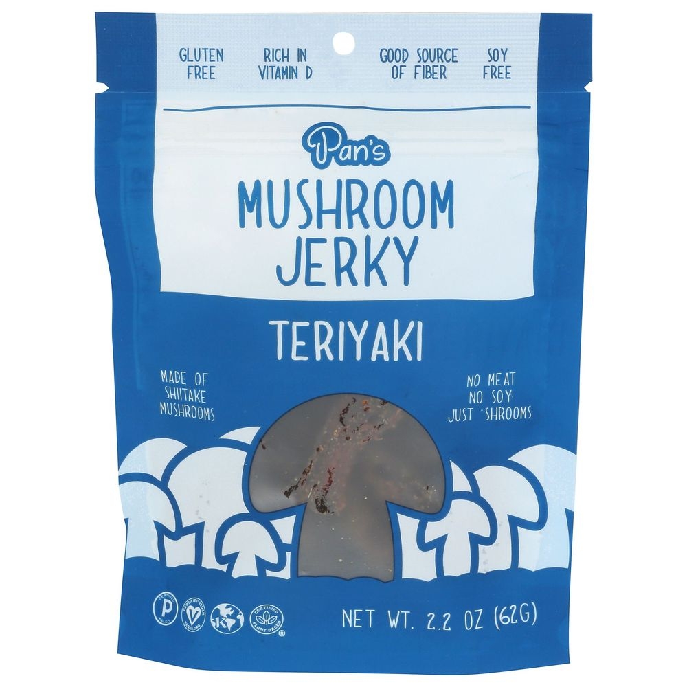 Pans Teriyaki Mushroom Jerky, 2.2 Ounce -- 6 per case