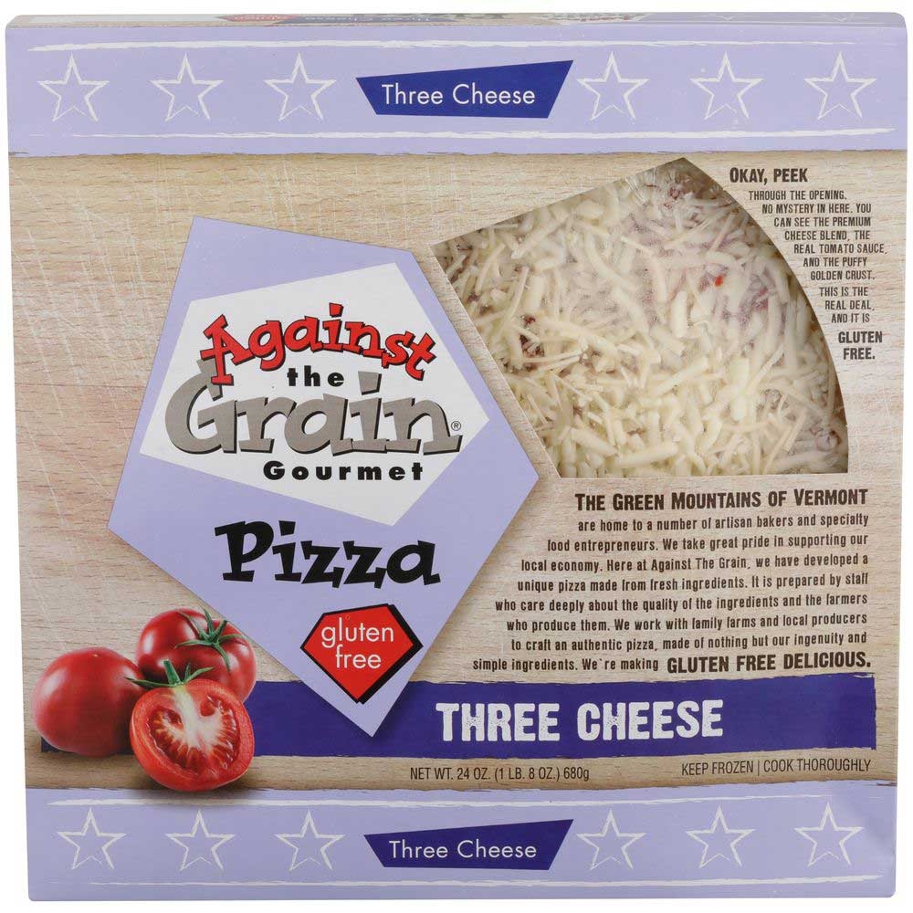 Against The Grain Three Cheese Pizza, 24 Ounce -- 6 per case.
