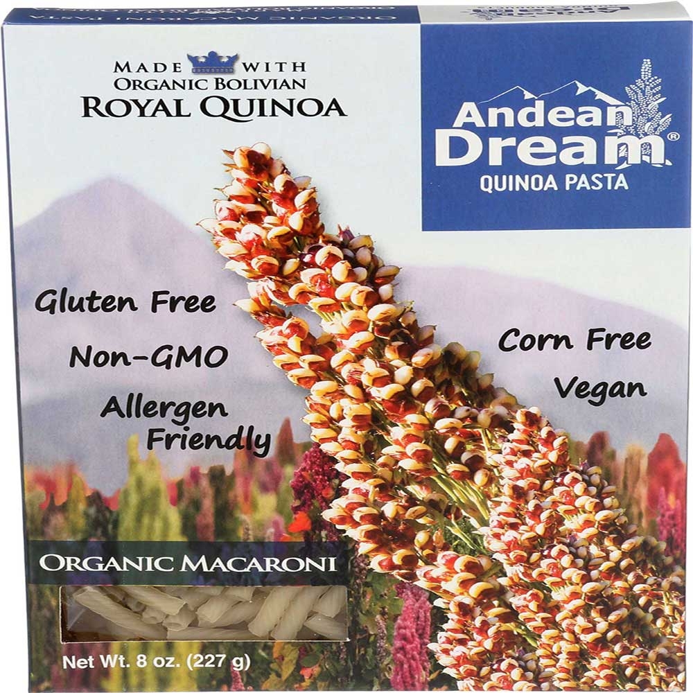 Andean Dream Organic Macaroni Quinoa Pasta, 8 Ounce -- 12 per case